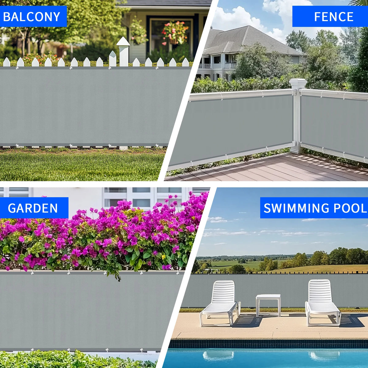 Balcony Privacy Shade Cloth Waterproof Fence Sunshade Netting 95% UV Protection for Garden Shelter Deck Porch Railing Pool Decor Peaceful Pleasures Health and Wellness