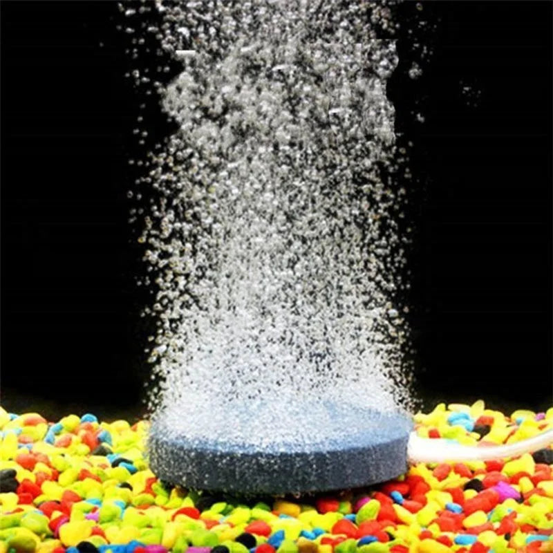 Air Bubble Stone Aquarium Aerator Pond Pump Disk Hydroponic Oxygen