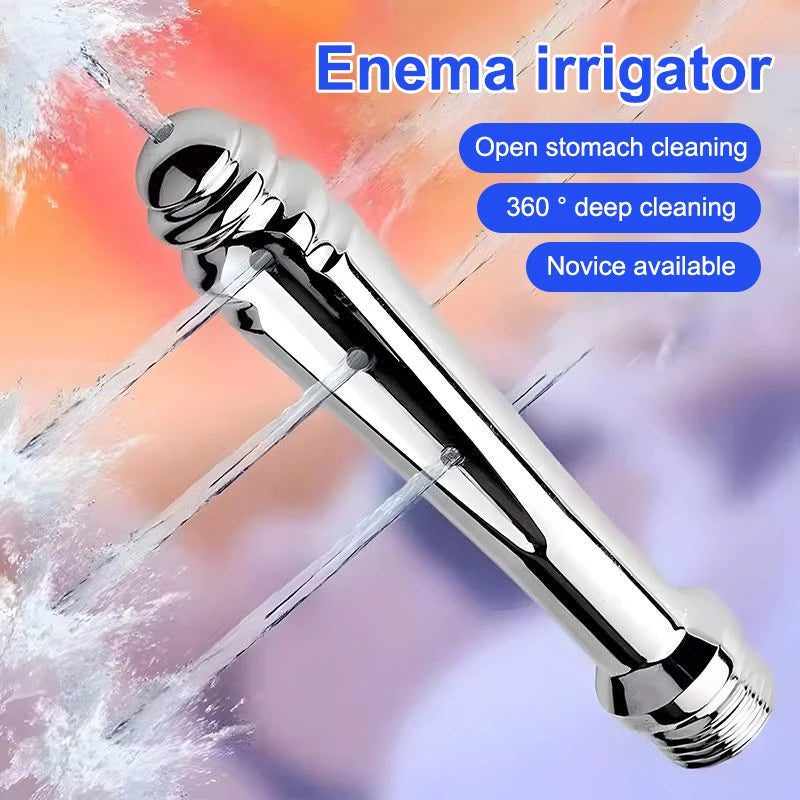 Metal 3 Holes Side Opening Bidet Anal Sprinkler Enema Cleaning Shower Colonic Douche Nozzle Vaginal Wash Bathroom Accessories Peaceful Pleasures Health and Wellness