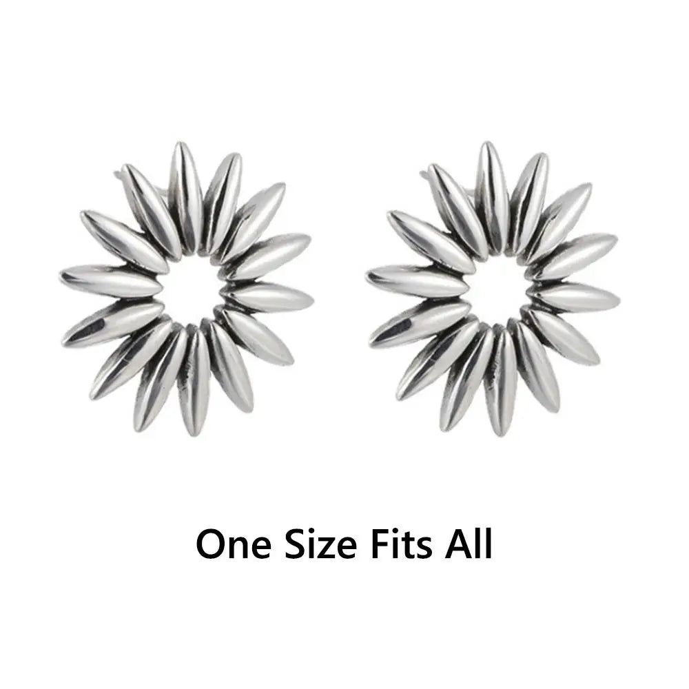 Sunflower Stud Earrings – Vintage Hypoallergenic Statement Jewelry