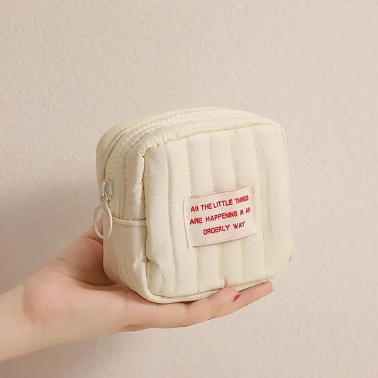 Mini Square Cosmetic Bag – Korean Style Lipstick & Essentials Pouch Cosmetic Storage Bag Oasis Select