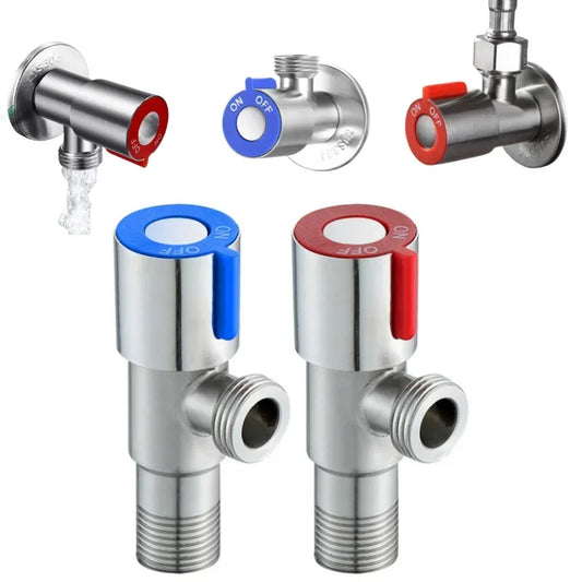 Stainless Steel G1/2 Angle Valve – Hot & Cold Filling Valve Plumbing Angle Valve Peaceful Pleasures Health and Wellness