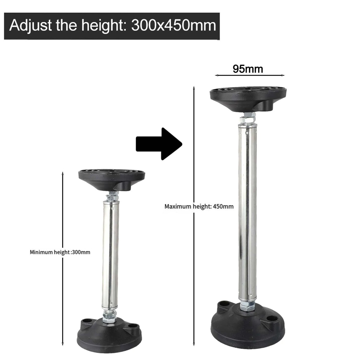 Telescopic Cabinet Support Rod 300kg Adjustable Sink Prop 1-2pcs