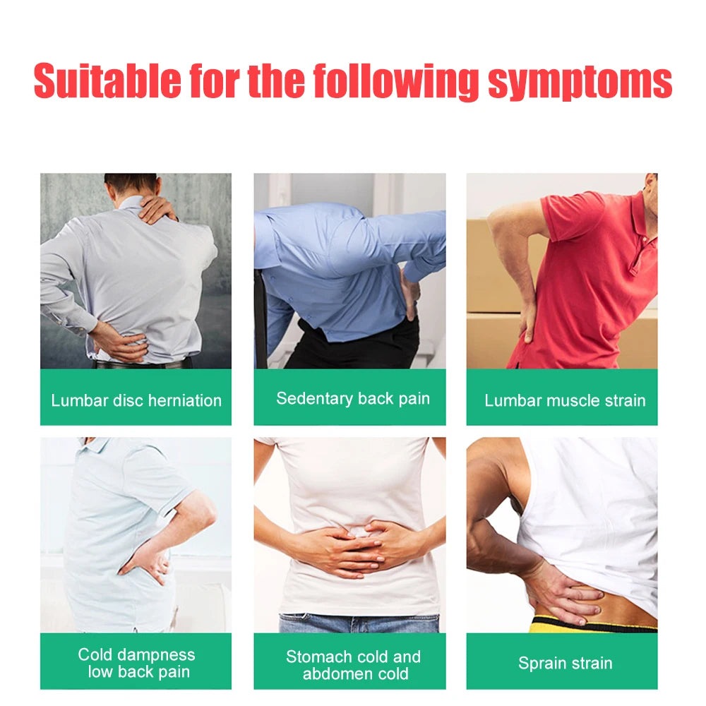 1PCS Magnetic Heated Back Brace Belt - Self Heating Lumbar Support for Pain Relief, Breathable Waist Support Belt for Men & Wome Peaceful Pleasures Health and Wellness
