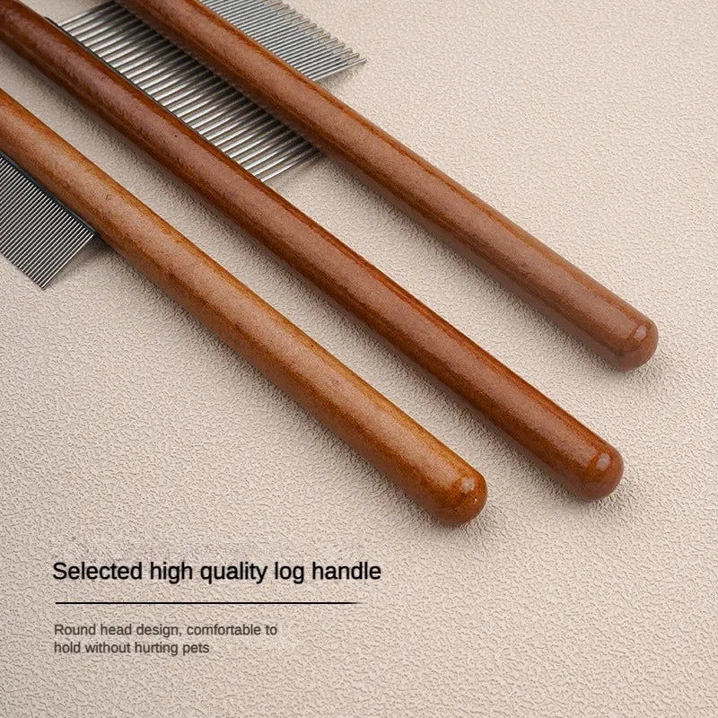 Wooden Cat Grooming Comb | Dematting & Massage Brush