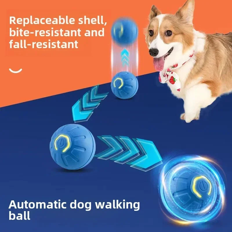 Smart Interactive Dog Ball Toys, Bouncing Rolling Gravity Ball for Pet Training, Plush Chew Toys for Puppy Small Large Dogs, Peaceful Pleasures Health and Wellness