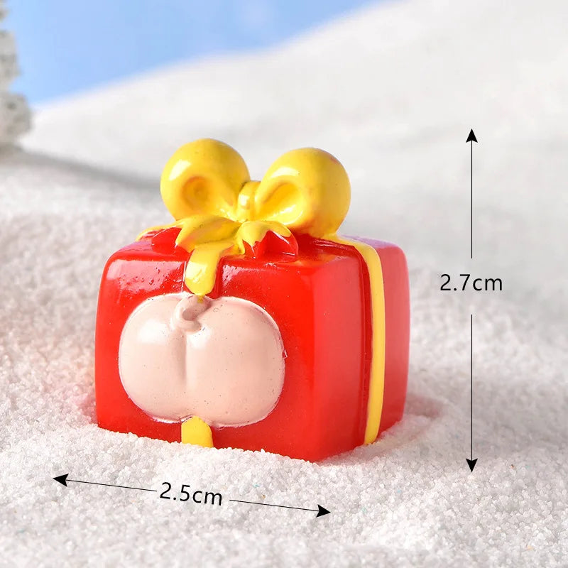 1Pcs Mini Christmas Decoration Santa Claus Snowman Moon Star Miniatures for Terrarium, Fairy Garden Figurines Home Decoration Peaceful Pleasures Health and Wellness 11