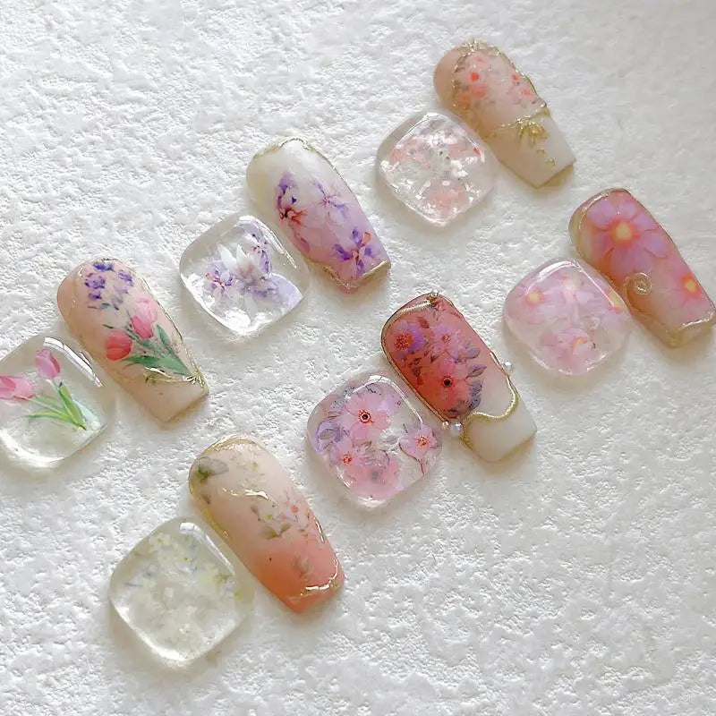 10 Rolls Flower Rose Nail Foils For Transfer Paper Floral Sliders Butterfly Nail Art Stickers Decal Nail Art Decorations Peaceful Pleasures Health and Wellness