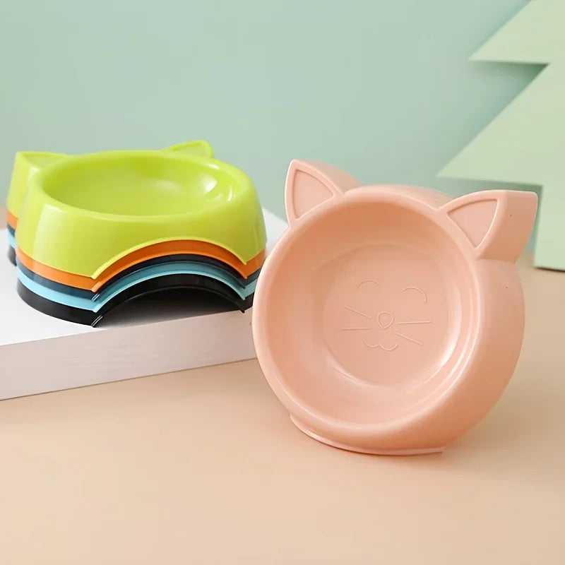 Cat-Shaped Pet Bowl | Non-Slip Feeder for Small & Medium Pets