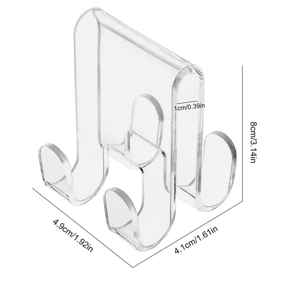 Acrylic Shower Door Towel Hooks – Clear Over Glass Hook