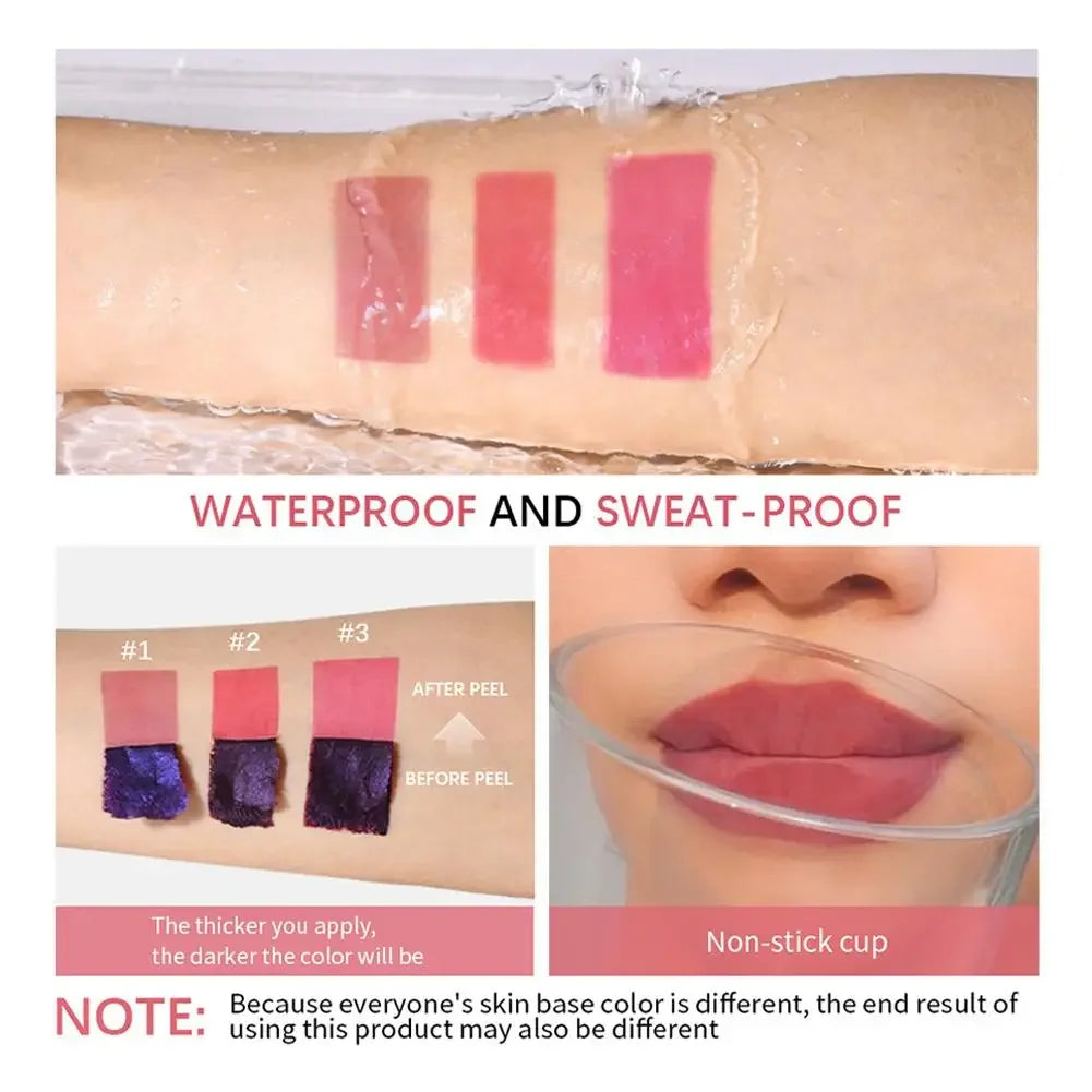 Lip Liner Stain, Peel Off Lip Liner & Lip Gloss, Long Lasting Waterproof Matte Color and Glossy Shine, Transfer-Proof Lip Makeup Peaceful Pleasures Health and Wellness