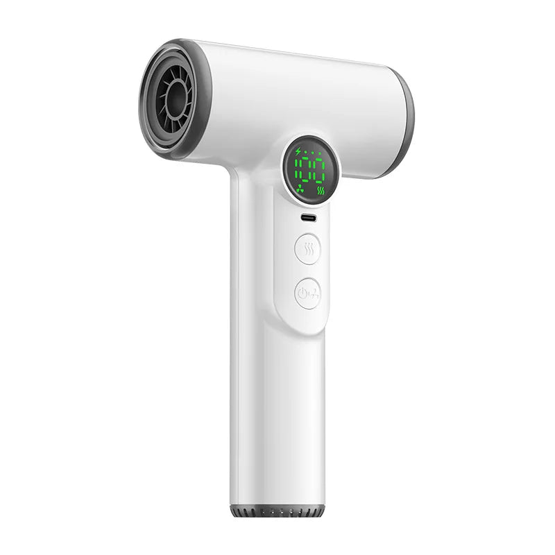 Cold/Hot Air Wireless Hair Dryer With Usb Charging And Fast Drying For Children/Dormitories/Travel Essential Wireless Hair Dryer Peaceful Pleasures Health and Wellness Elegant white