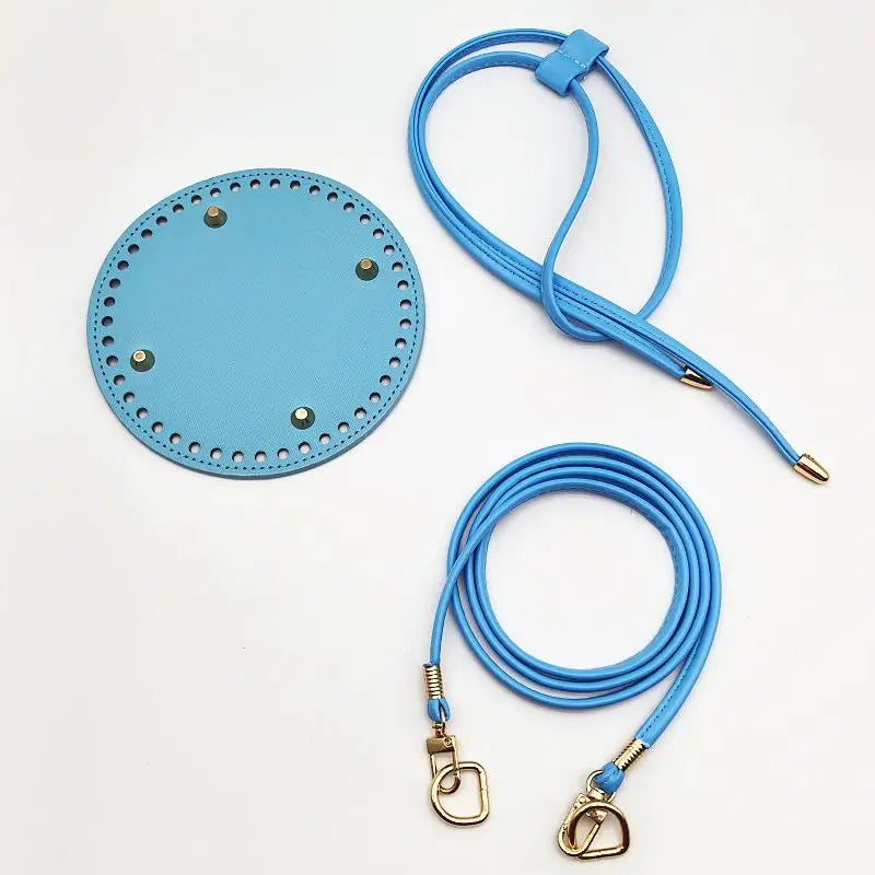 PU Leather Bucket Bag Base DIY Kit – Strap & Drawstring Set