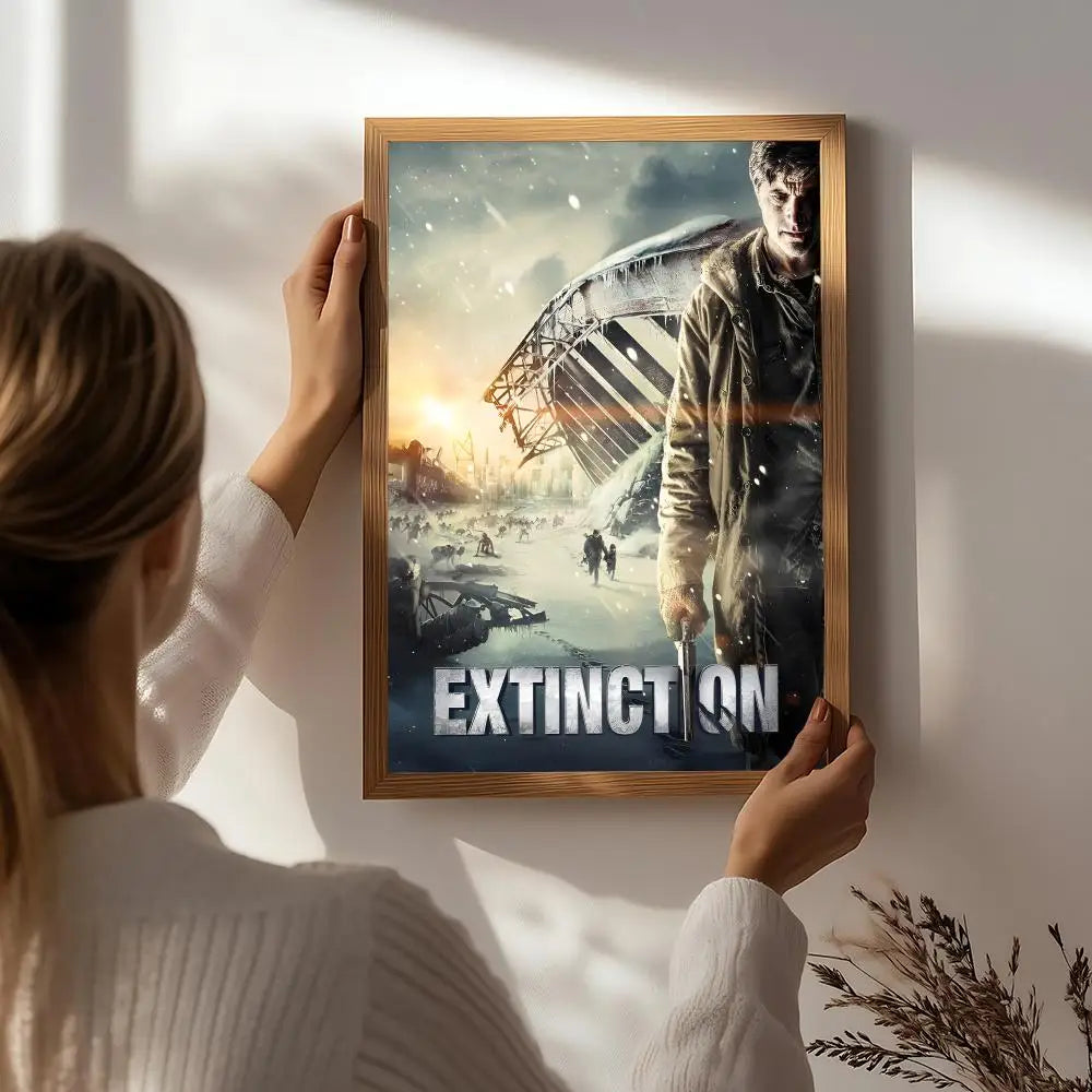 Movie E-Extinction HD Wall Poster | Self-Adhesive Waterproof Art Movie Wall Poster Peaceful Pleasures Health and Wellness White7 15X20cmNoframe