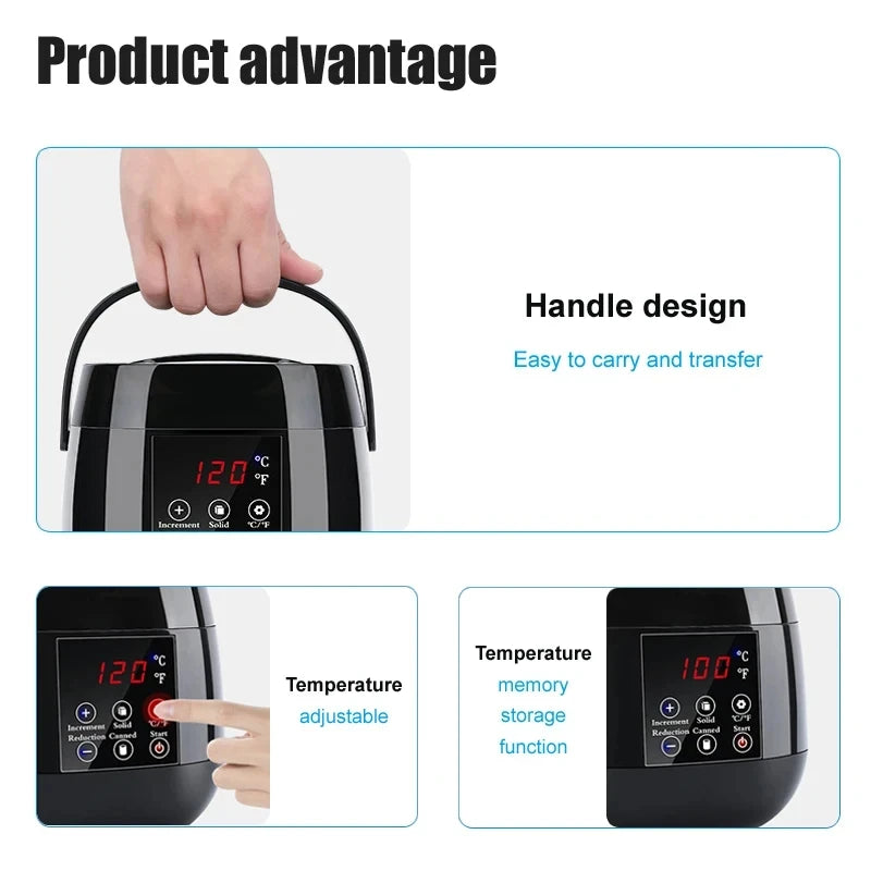 500ML Wax Warmer Digital Wax Heater for Professional Hair Removal Waxing Beans Heating Machine Depilation Epilator Wax-melt Pot Peaceful Pleasures Health and Wellness