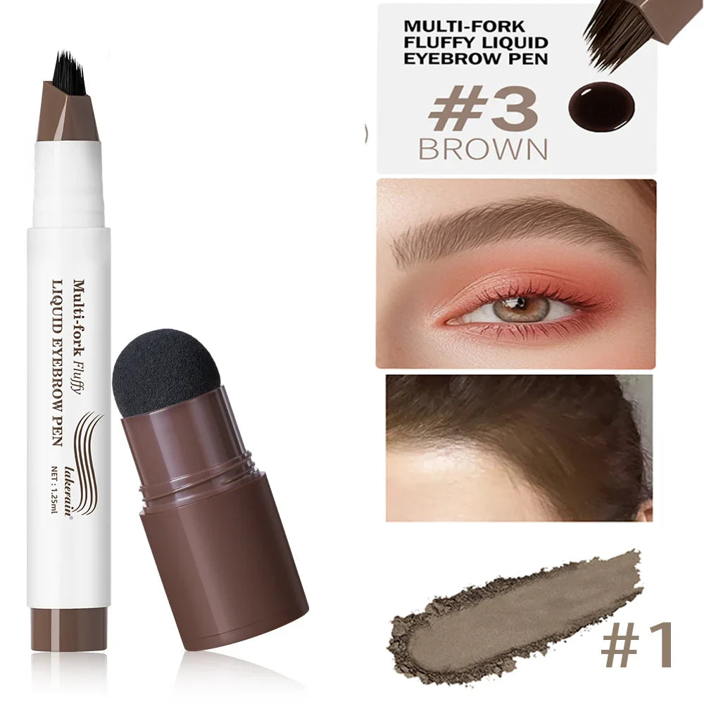 4D Multi-Fork Liquid Eyebrow Pen – Waterproof & Long-Lasting