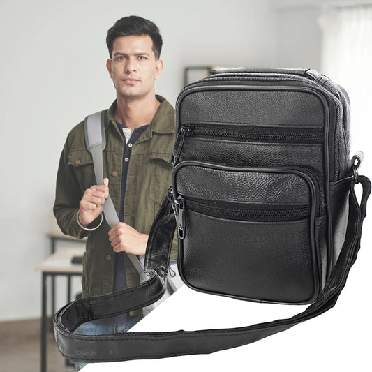 Men's Casual Shoulder Bag Stylish Lightweight Business Shoulder Purses Suitable for Work Travel Shopping Peaceful Pleasures Health and Wellness