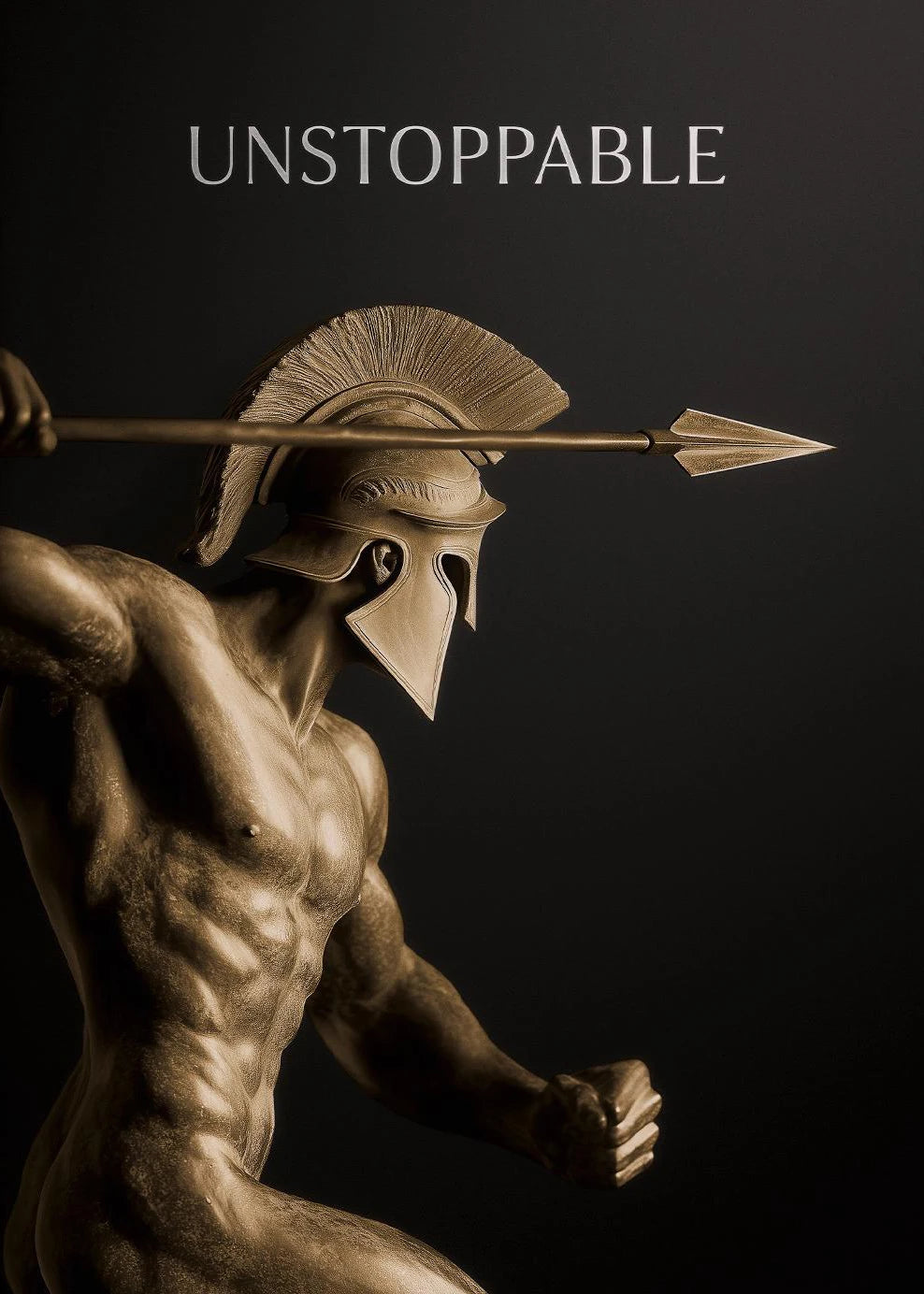 Alexander the Great Quote Motivational Wall Art Spartan Warrior Canvas Ancient Greek Poster Bronze Statue Sculpture Room Decor Peaceful Pleasures Health and Wellness 19 40x60cm Unframed