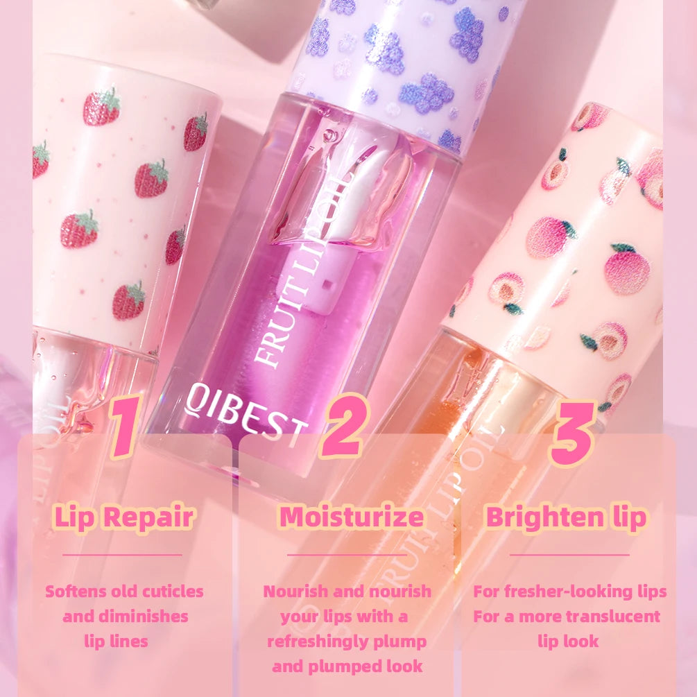 QIBEST Lip Oil Balm Set Glossy Lip Gloss Moisturizing Makeup Tinted Lip Plumping Mirror Lip Glaze Lip Glow Oil Lips Cosmetic Kit Peaceful Pleasures Health and Wellness