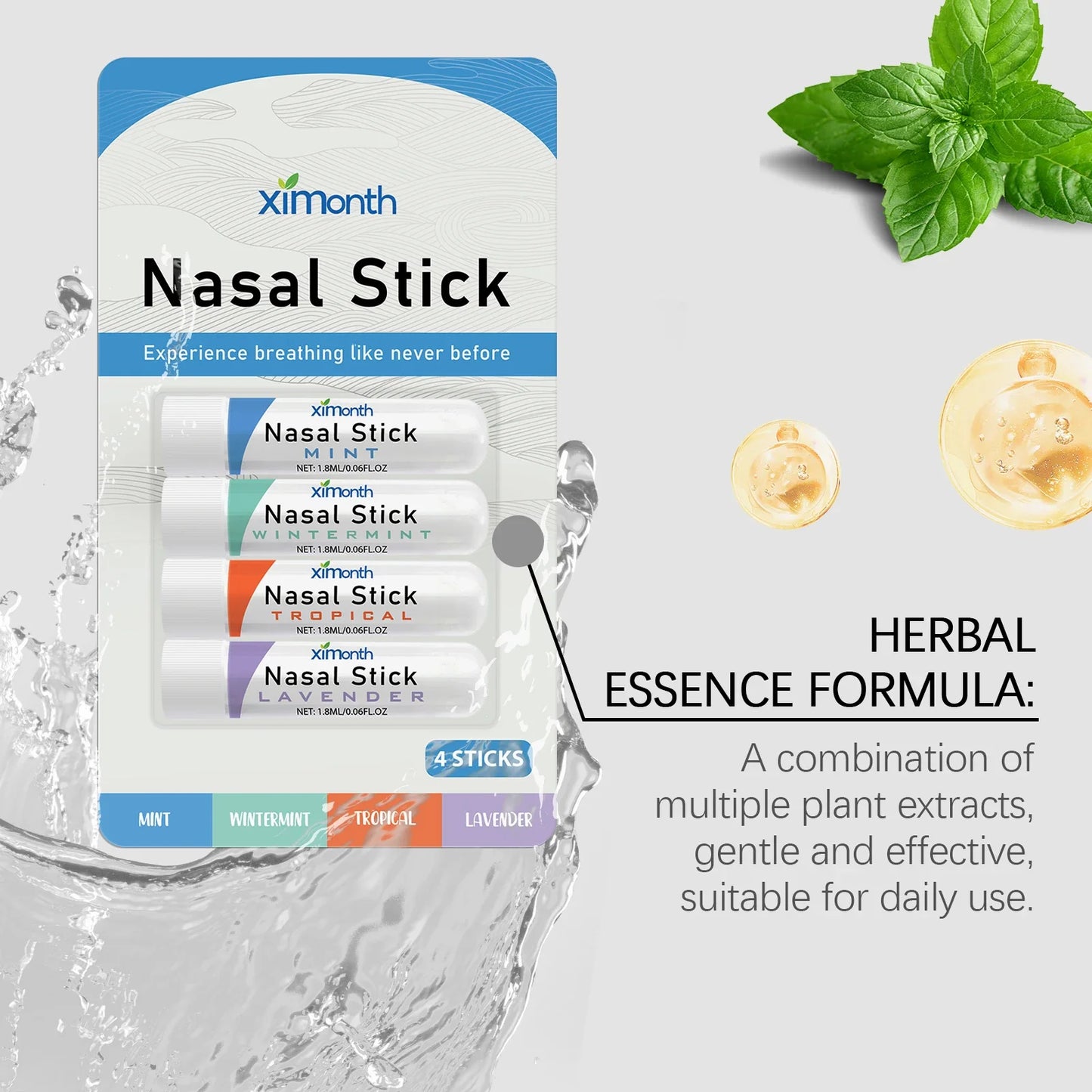 Nasal Inhaler Sticks Set – Natural Cooling Fresh Breathing