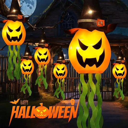 Halloween LED Ghost Hat Lantern | Glowing Pumpkin Hanging Light Halloween Hanging Lantern Peaceful Pleasures Health and Wellness
