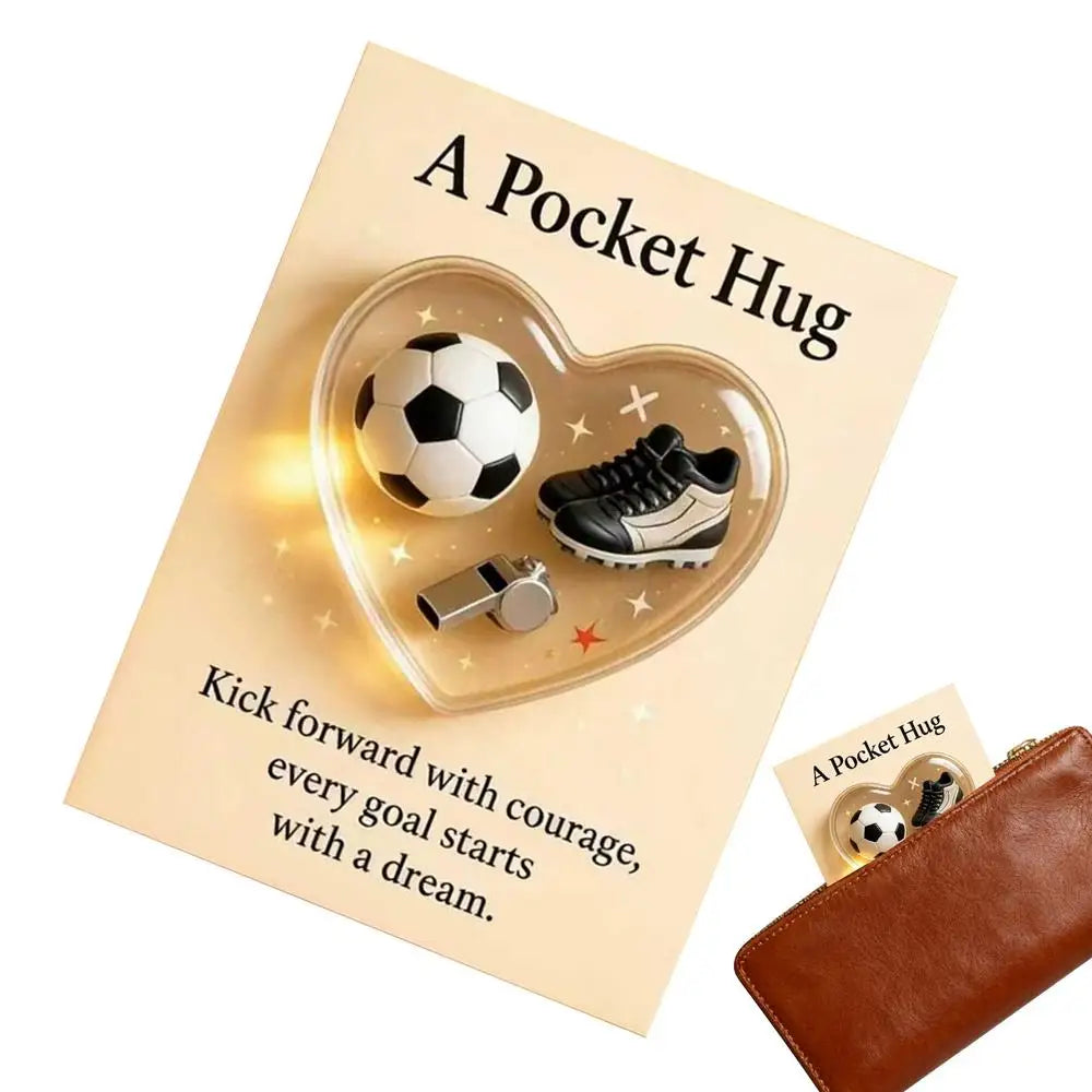 Pocket Sports Hug Pocket Motivational Keepsake Ball Sports Motivational Cards For Players Athletes Team Managers Fans Collectors Peaceful Pleasures Health and Wellness B China Mainland