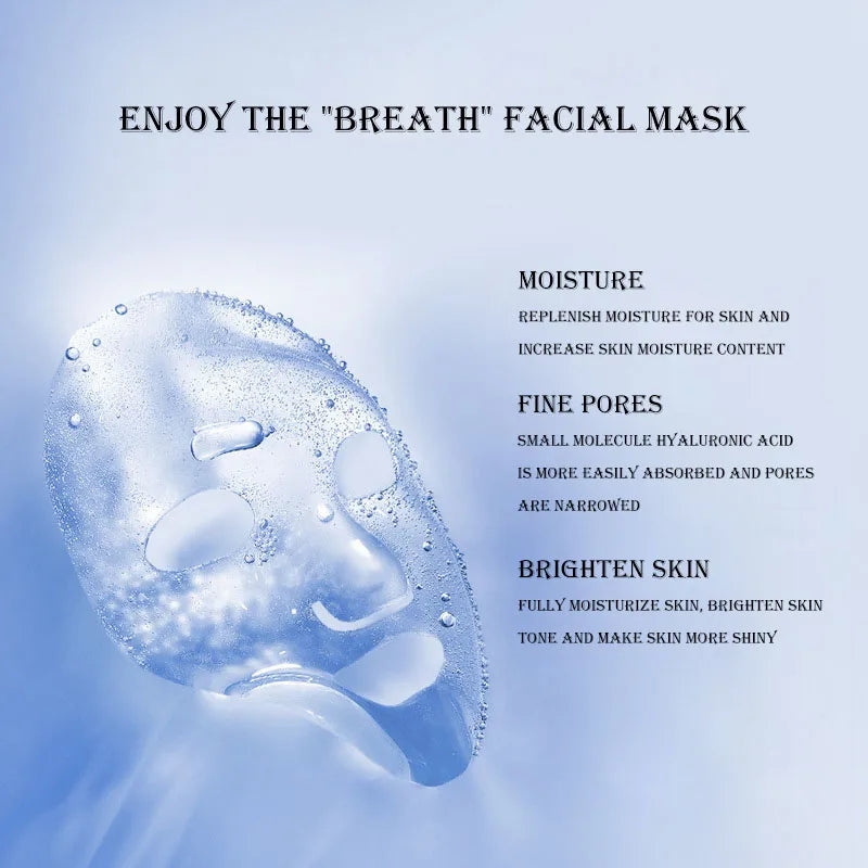 10-Pack Hyaluronic Acid Niacinamide Sheet Mask – Pore Minimizing