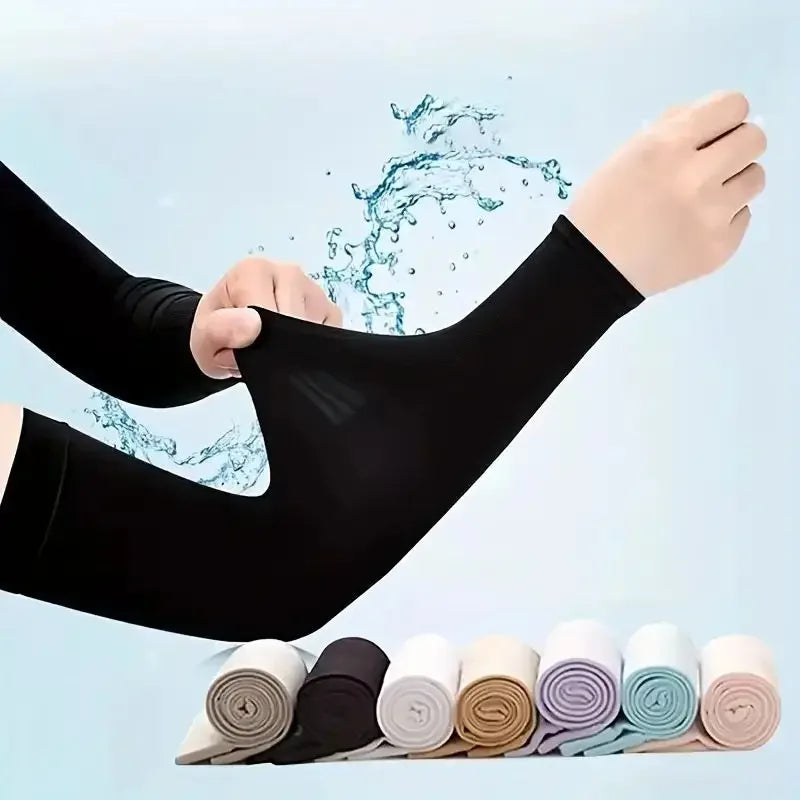 Ice Silk Cooling Arm Sleeves – UV Sun Protection | Outdoor Sports