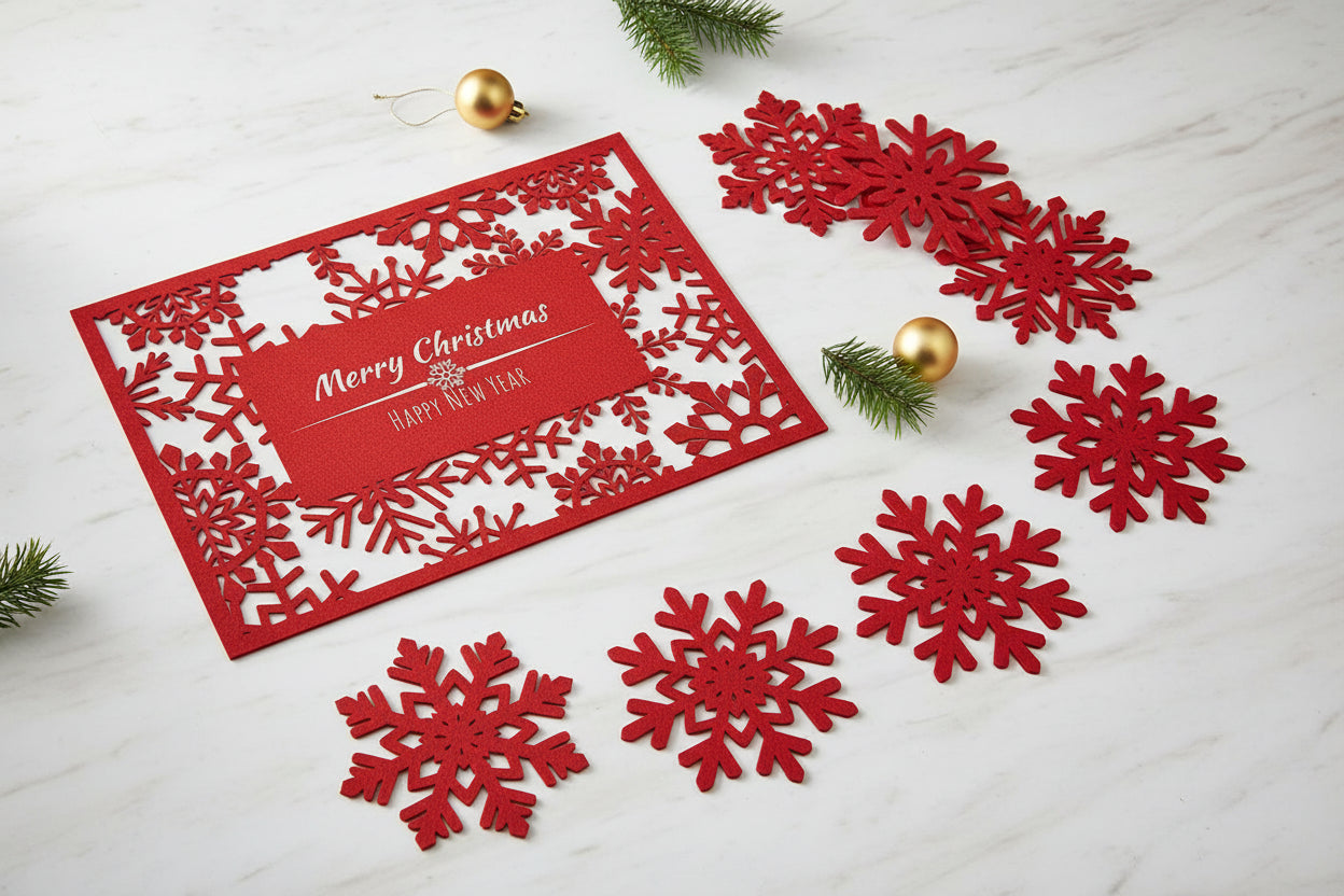 Felt Christmas placemats, coasters, hotel restaurants, family friendly placemats, Halloween felt placemats Peaceful Pleasures Health and Wellness
