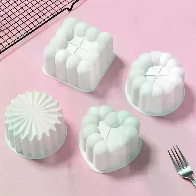 Silicone Cake Mold – Heart Star Flower Shapes | Baking Tool