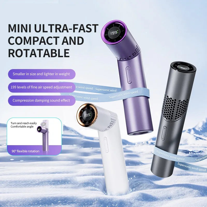 Lipstick USB Mini Fan – Foldable Portable Fan, 3000mAh Battery