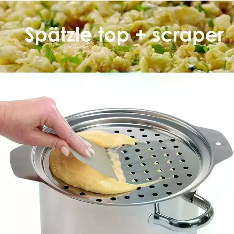 Stainless Steel Spaetzle Maker Lid & Spaghetti Strainer
