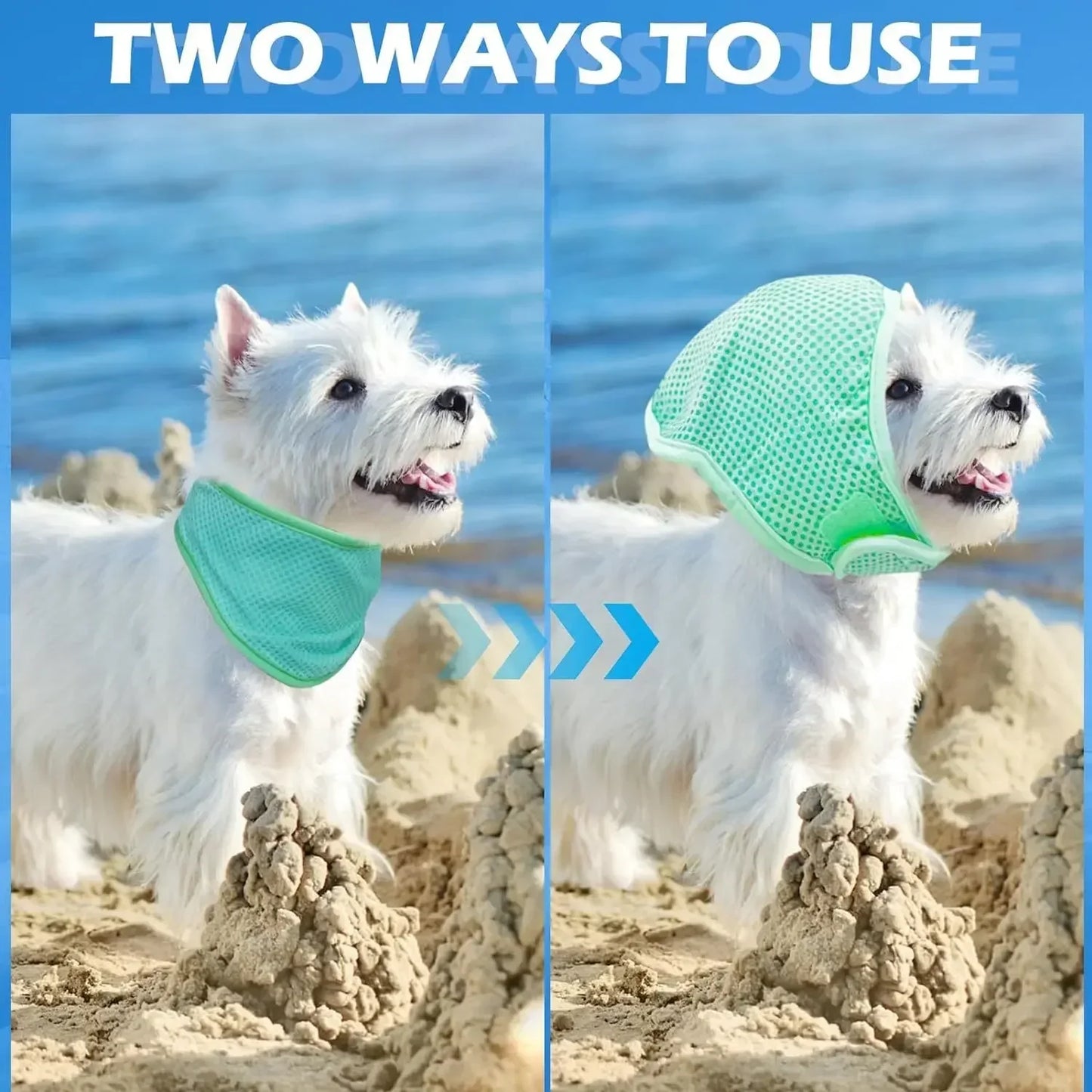 Pet Cooling Bandana Scarf for Dogs & Cats | Summer Neck Wrap