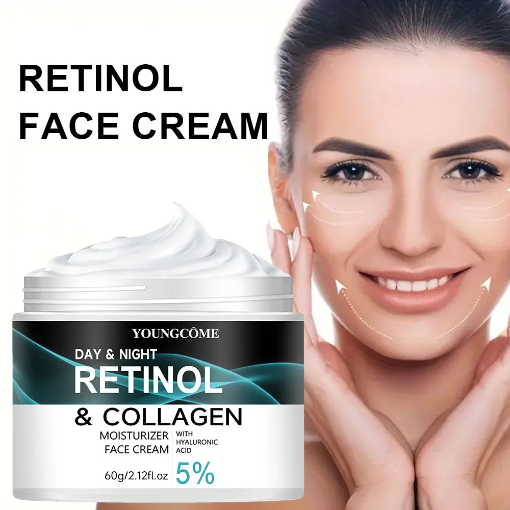 YOUNGCOME Retinol Collagen Moisturizing Cream Promotes Skin Elasticity and Luster Nourishing Brightening Improve Skin Texture Peaceful Pleasures Health and Wellness