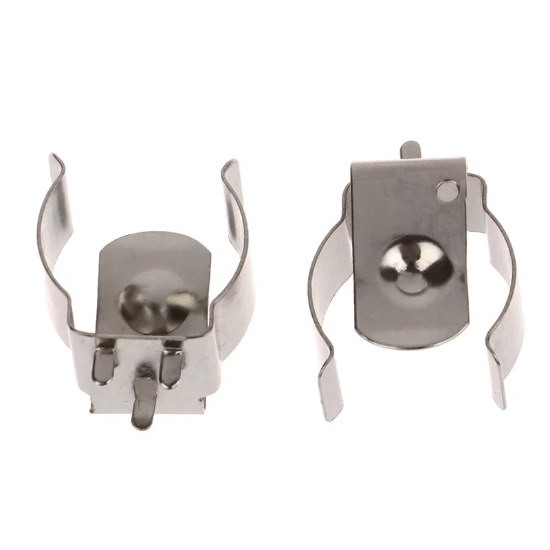 10-Pack Nickel Plated 18650 Battery Contact Clips | Spring Steel