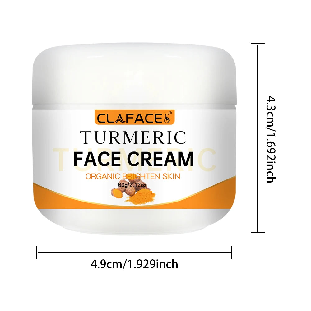 Turmeric Whitening Face Cream Reduce Wrinkle Lighten Fine Lines Makes Skin Look More Youthful Birghten Moisturize Facial Care Peaceful Pleasures Health and Wellness 60g