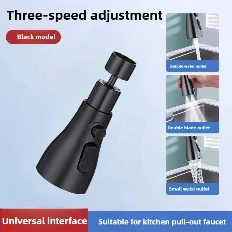 360° Rotating Faucet Extender – 3-Mode Water Saving Spray Head