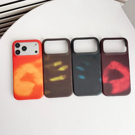 LICOERS Thermal Color Change iPhone 17 Case – Shockproof Phone Case Peaceful Pleasures Health and Wellness