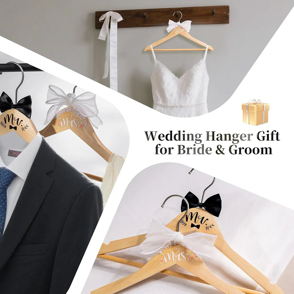 Personalized Engraved Floral Wedding Dress Hanger | Bridal Gift Personalized Bridal Hanger Peaceful Pleasures Health and Wellness