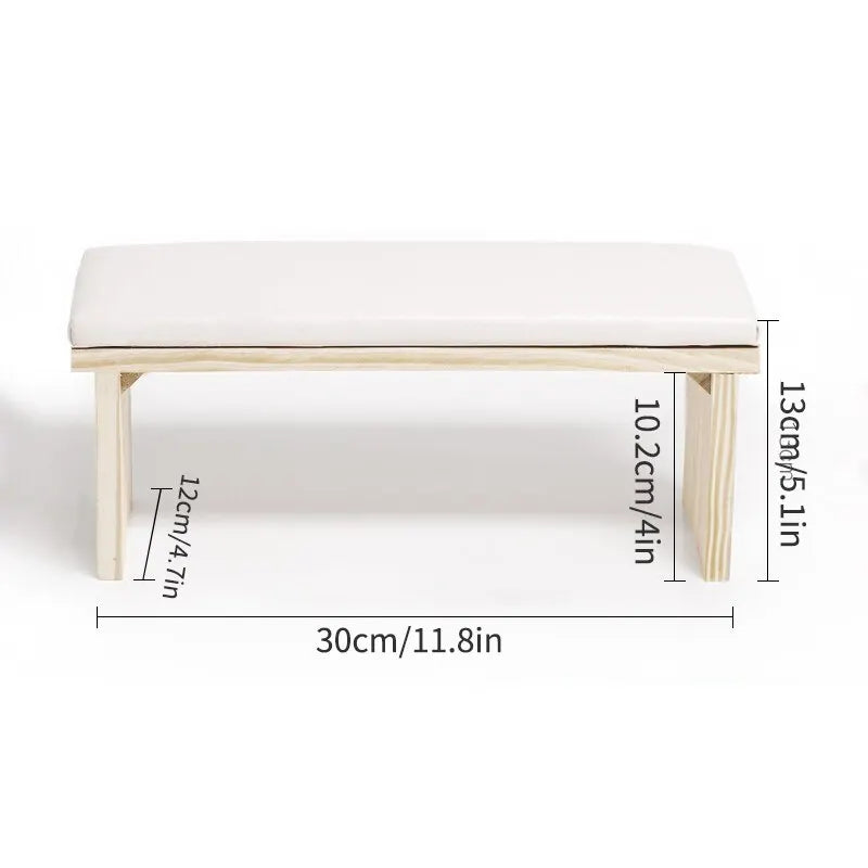 2 Colors Hand Pillow Tool Log Simple Style Mat Can Be Placed On The Phototherapy Machine Net Red Solid Wood Light Luxury Table Peaceful Pleasures Health and Wellness
