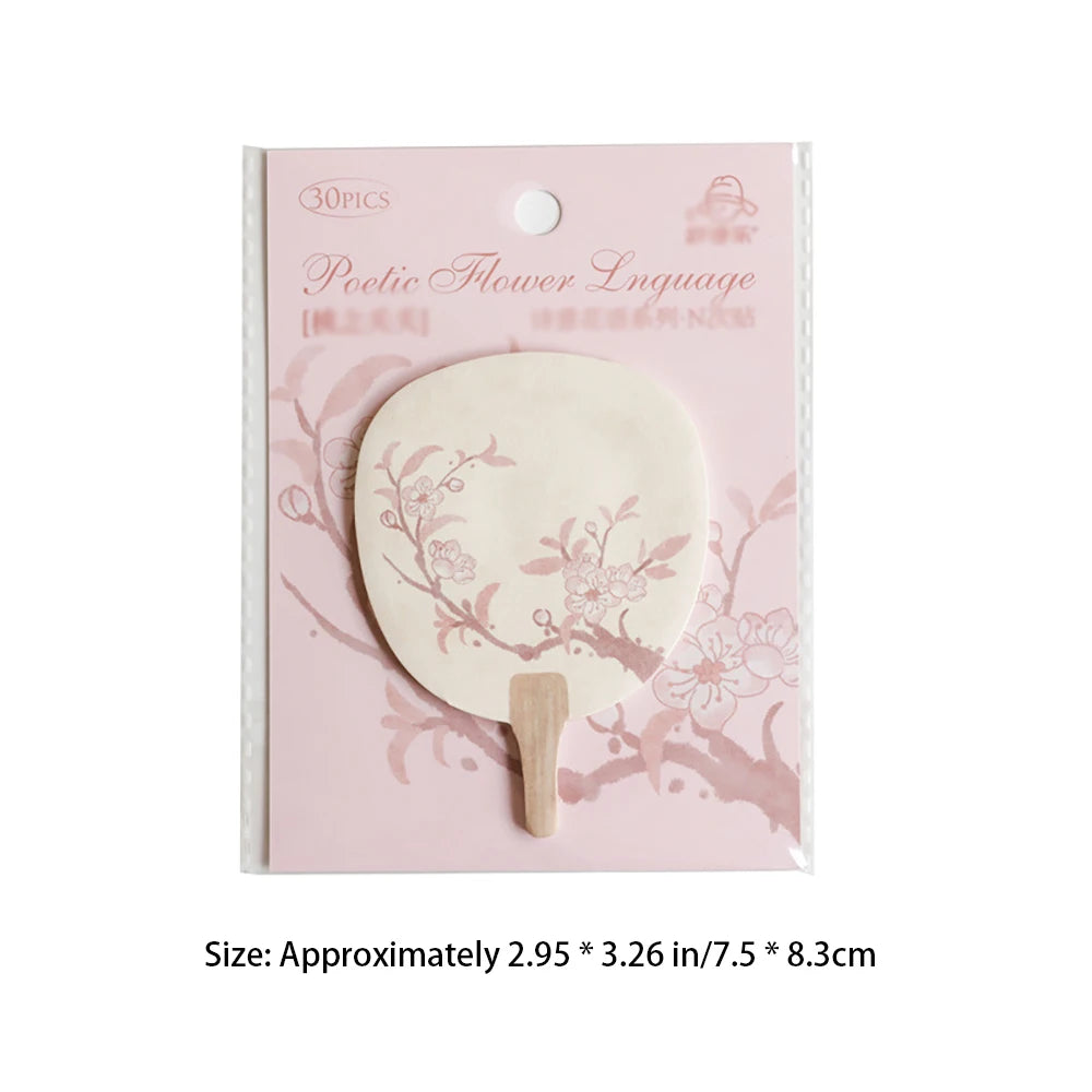 Flower Language Sticky Notes N Times Ancient Fan Shaped Butterfly