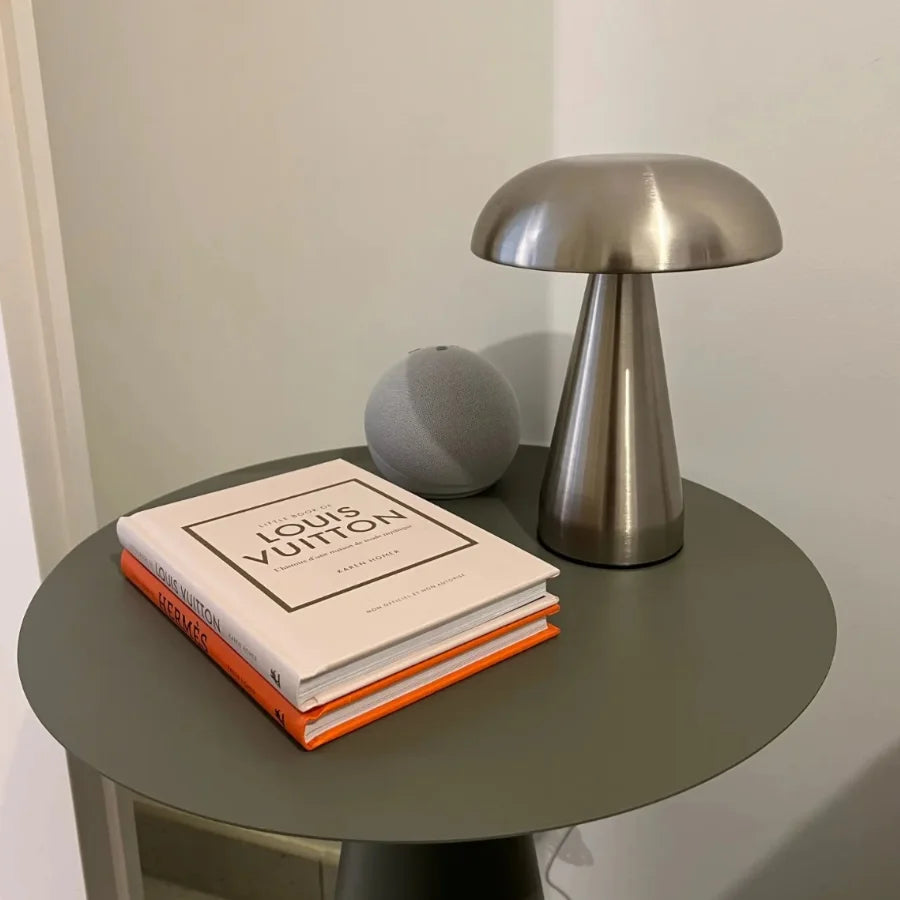 Retro Mushroom LED Table Lamp Touch Sensor Bedside Lamp Rechargeable Reading Lights For Bedroom Restaurant Bar Decor Lighting Peaceful Pleasures Health and Wellness