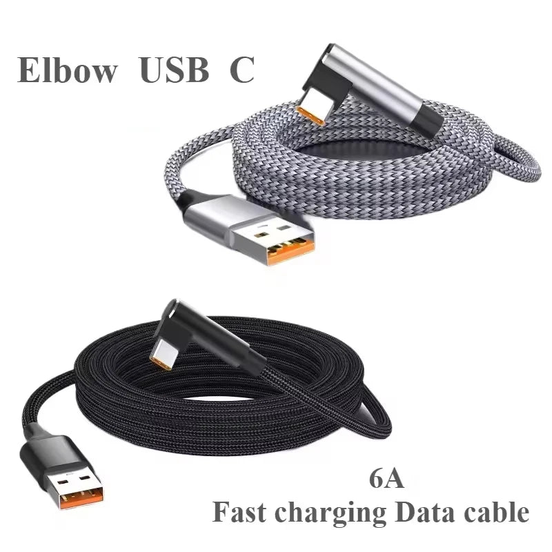 6A USB-C Fast Charge Cable 1m–8m | Samsung Xiaomi OnePlus