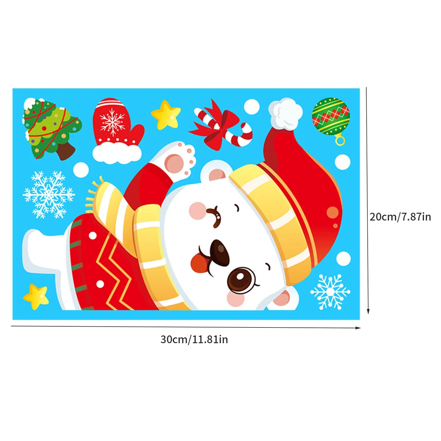 Christmas Electrostatic Window Stickers – Santa & Reindeer