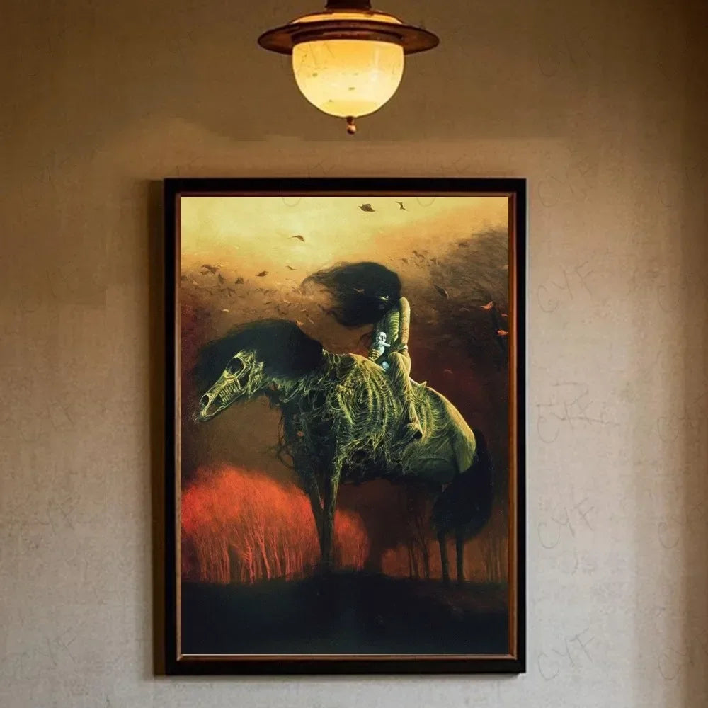 Zdzislaw Beksinski Surrealism Canvas Art Print | Wall Decor
