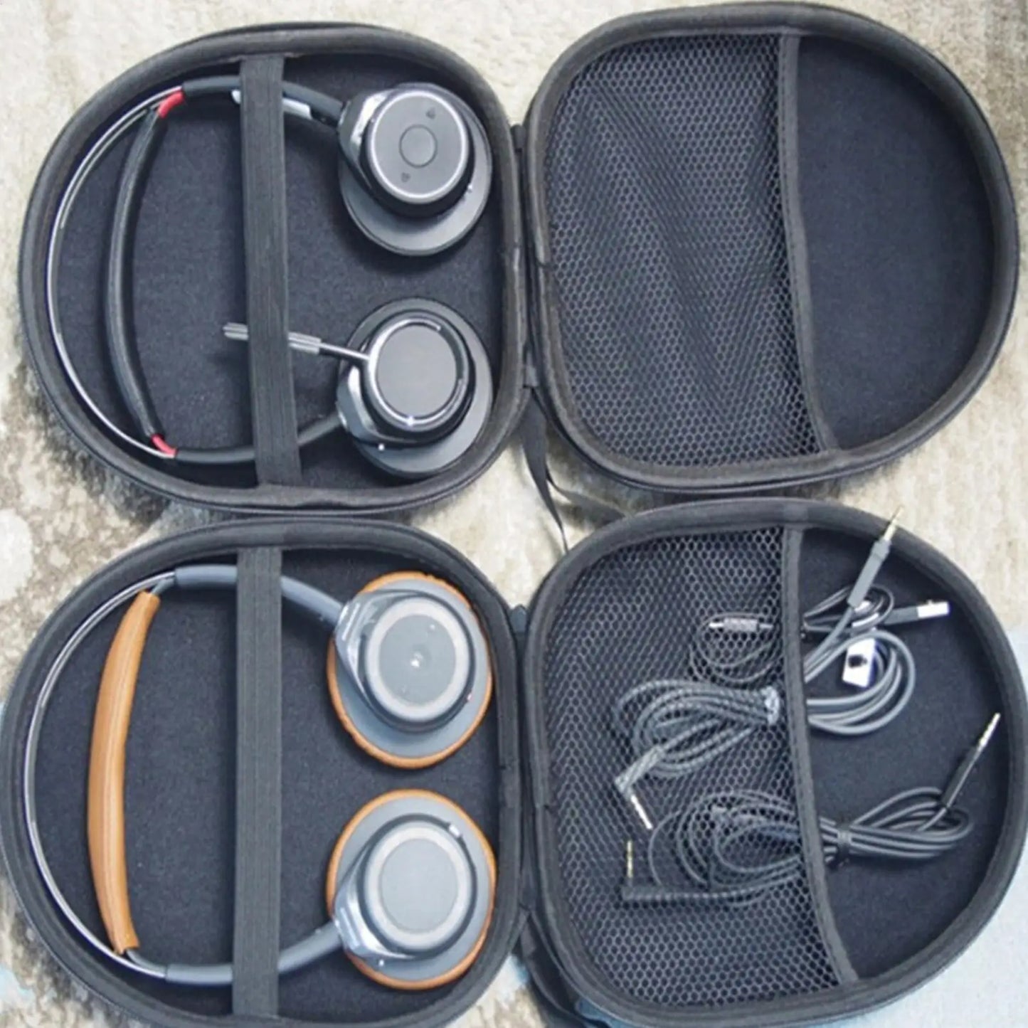 EVA Hard Shell Headphone Travel Case – Shockproof Carrying Pouch