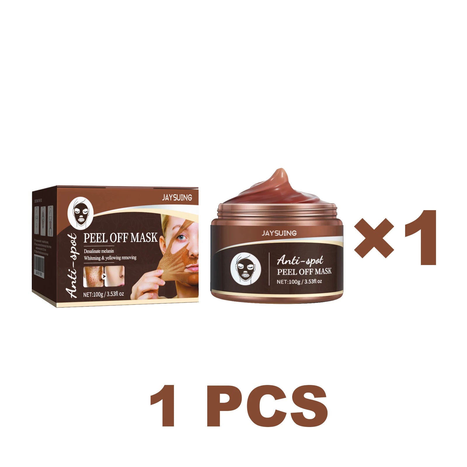 Jaysuing Natural Peel Off Mask Reduce Fine Lines Dark Spot Dark Circles Correction Lifting Firming Face Skin Care Beauty Makeup Peaceful Pleasures Health and Wellness 1 pcs