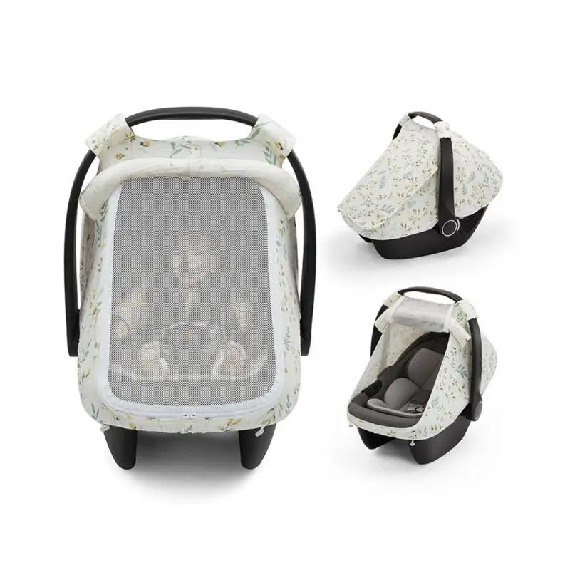 Baby Car Seat Cover – Breathable Cotton Canopy for Newborns