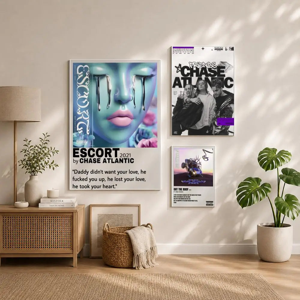 Band C-Chase AtlanticS Poster HD Self Adhesive Waterproof Wall Art Ideal for Home Office Dorm Bedroom Great Gift Peaceful Pleasures Health and Wellness