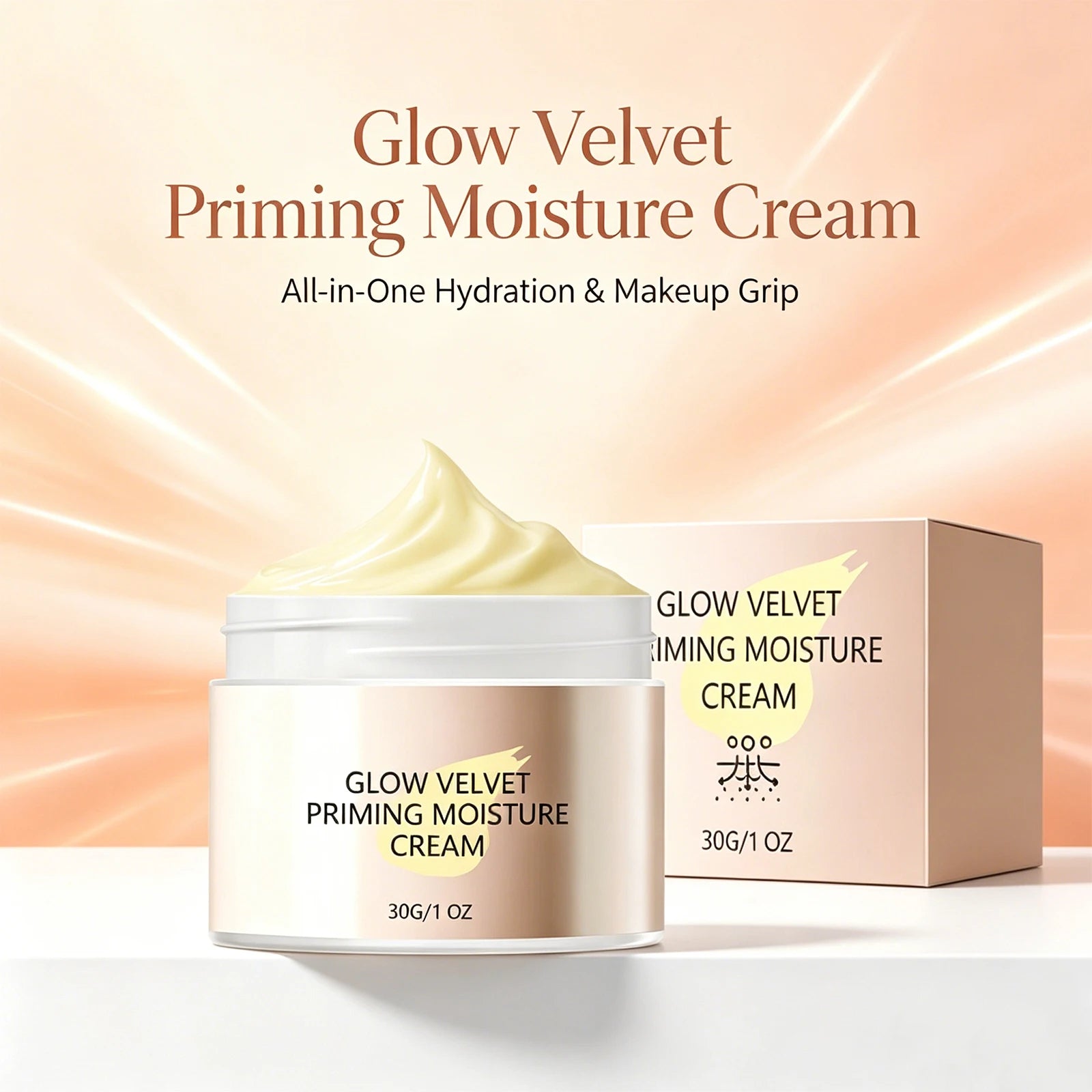 Velvet Primer Moisturizer Invisible Pore Oil Control Long-Lasting Hydrating Face Primer for Smooth Radiant Skin Face Cream Peaceful Pleasures Health and Wellness